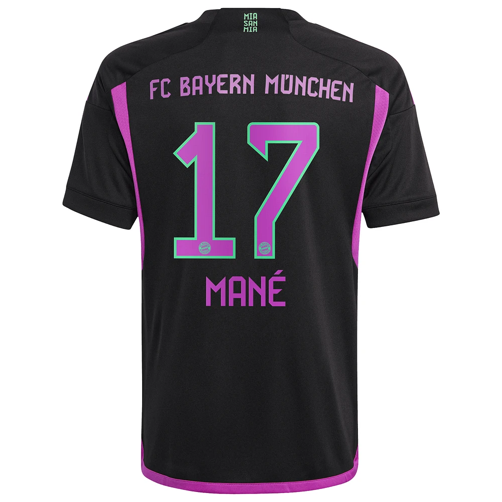 Youth adidas Sadio Mané Black Bayern Munich 2023/24 Away Replica Player Jersey