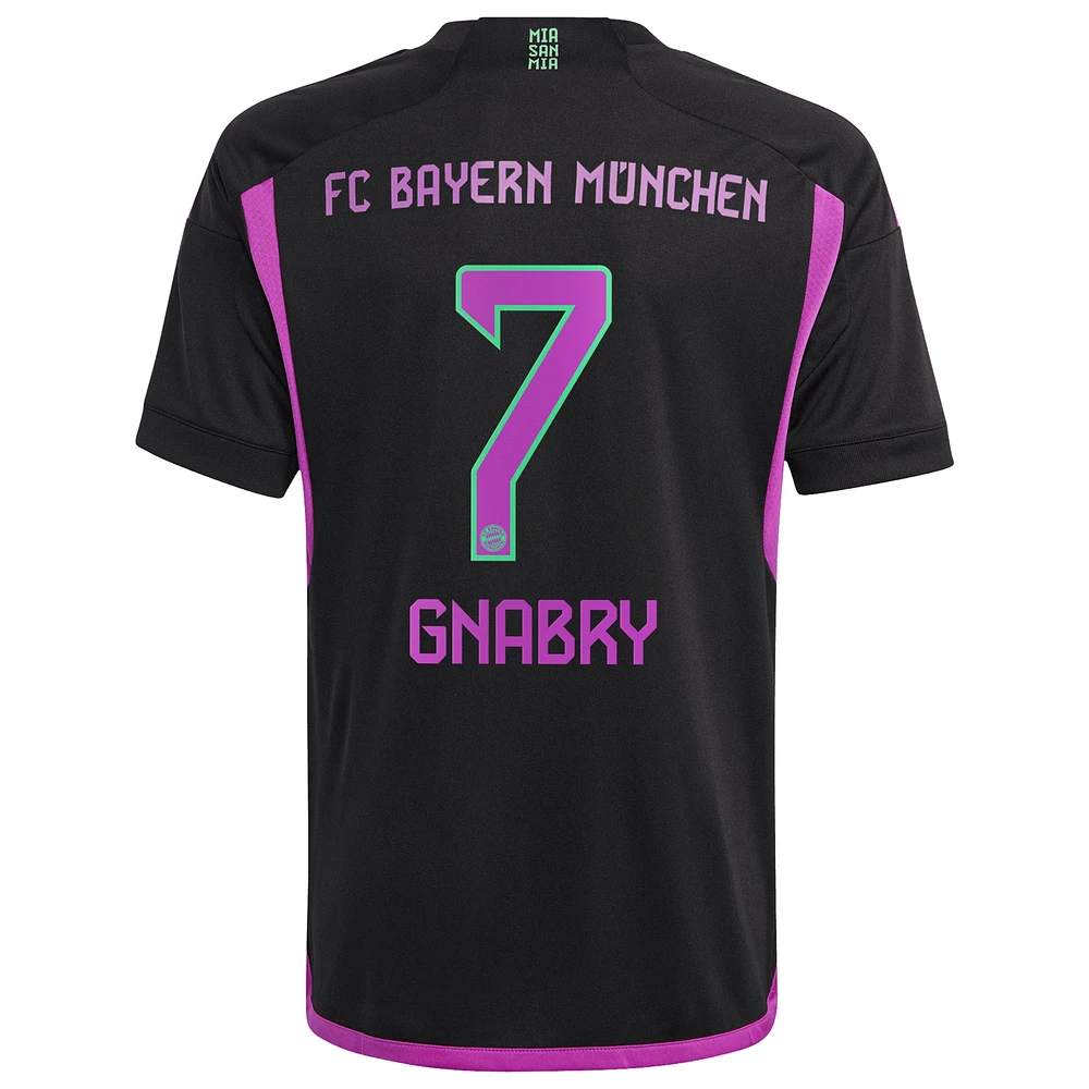 Youth adidas Serge Gnabry Black Bayern Munich 2023/24 Away Replica Player Jersey