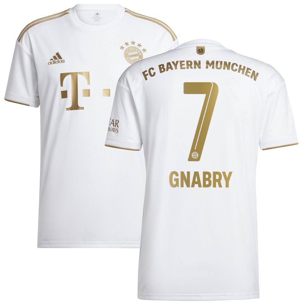 adidas FC Bayern Munich 2022/23 Away Jersey - White/Dark Football Gold