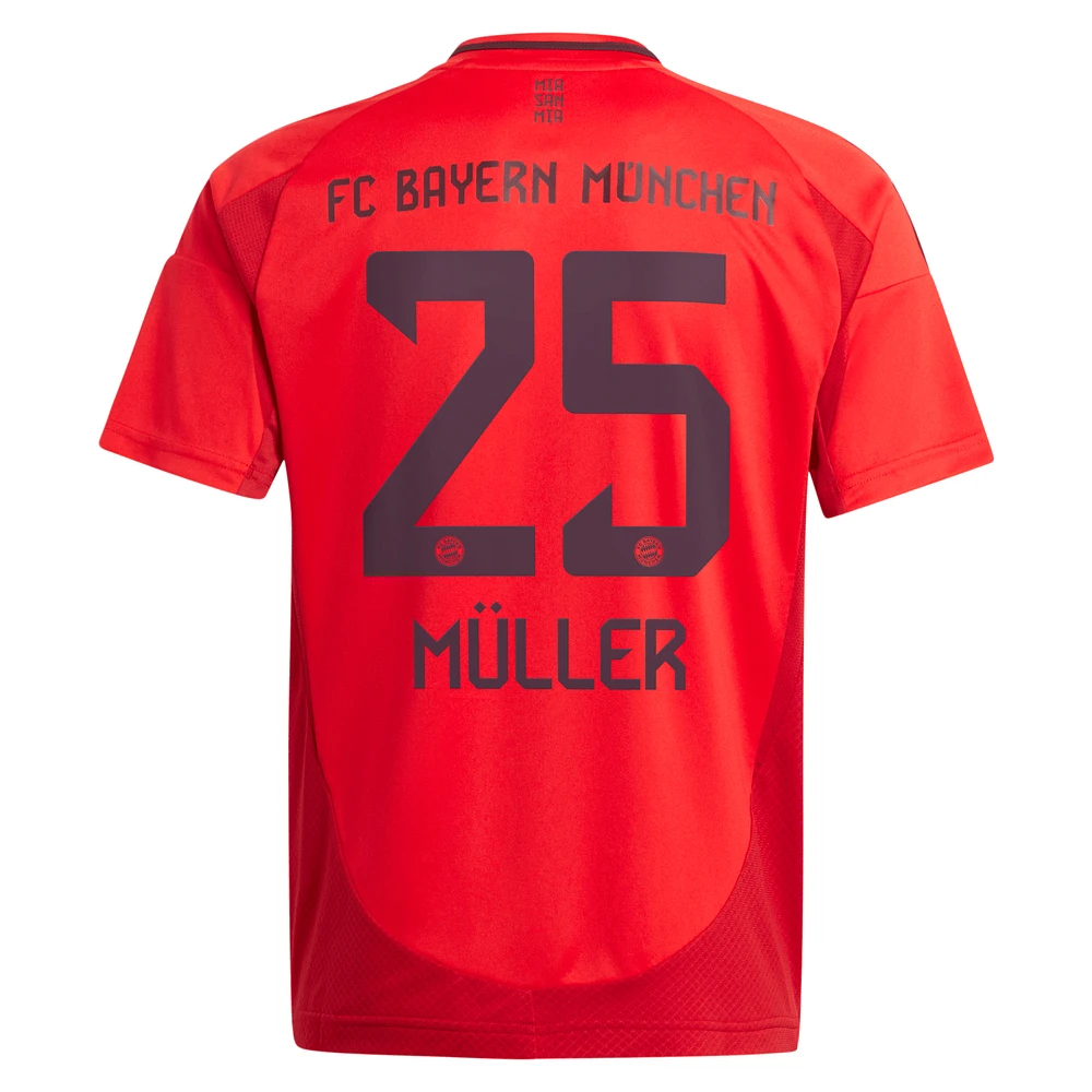 Youth adidas Thomas Müller Red Bayern Munich 2024/25 Home Replica Player Jersey