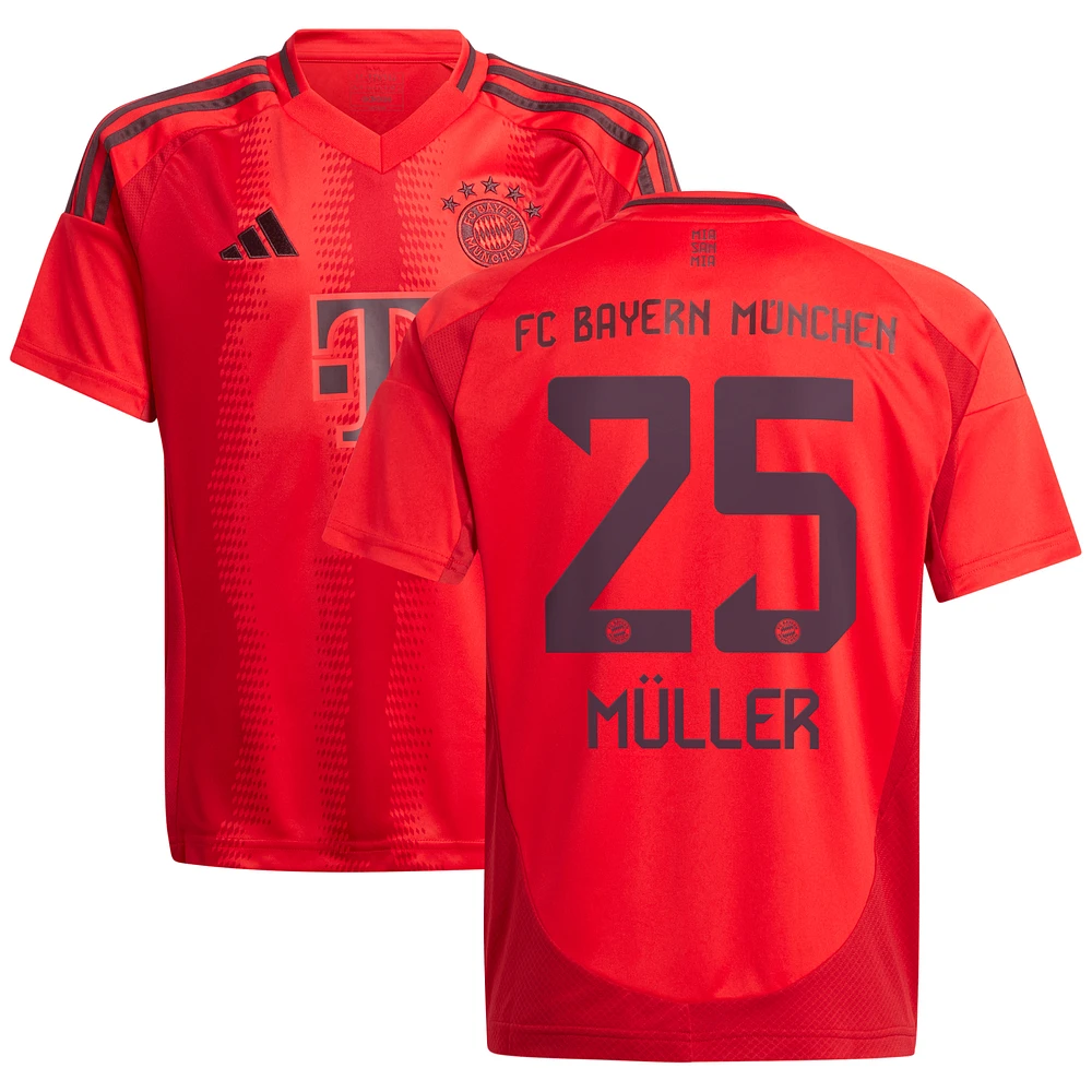 Youth adidas Thomas Müller Red Bayern Munich 2024/25 Home Replica Player Jersey