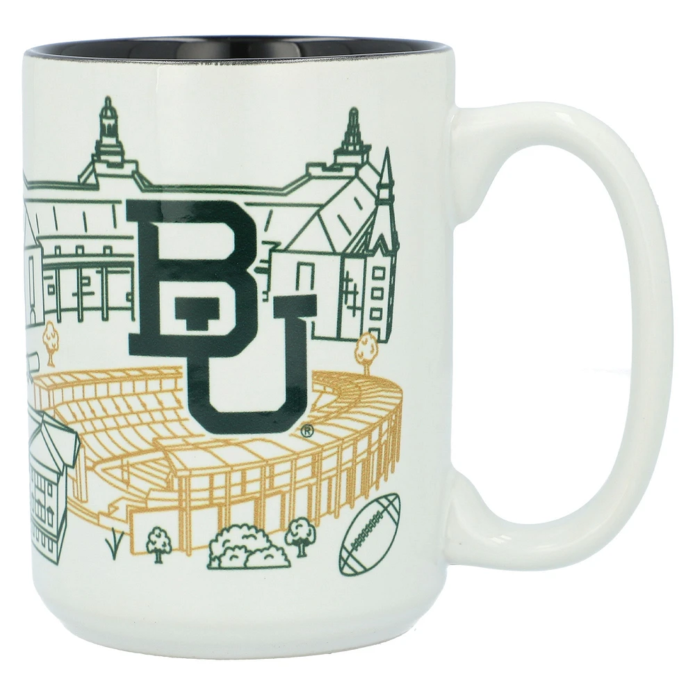 Ours Baylor 15 oz. Tasse d'art de ligne de campus