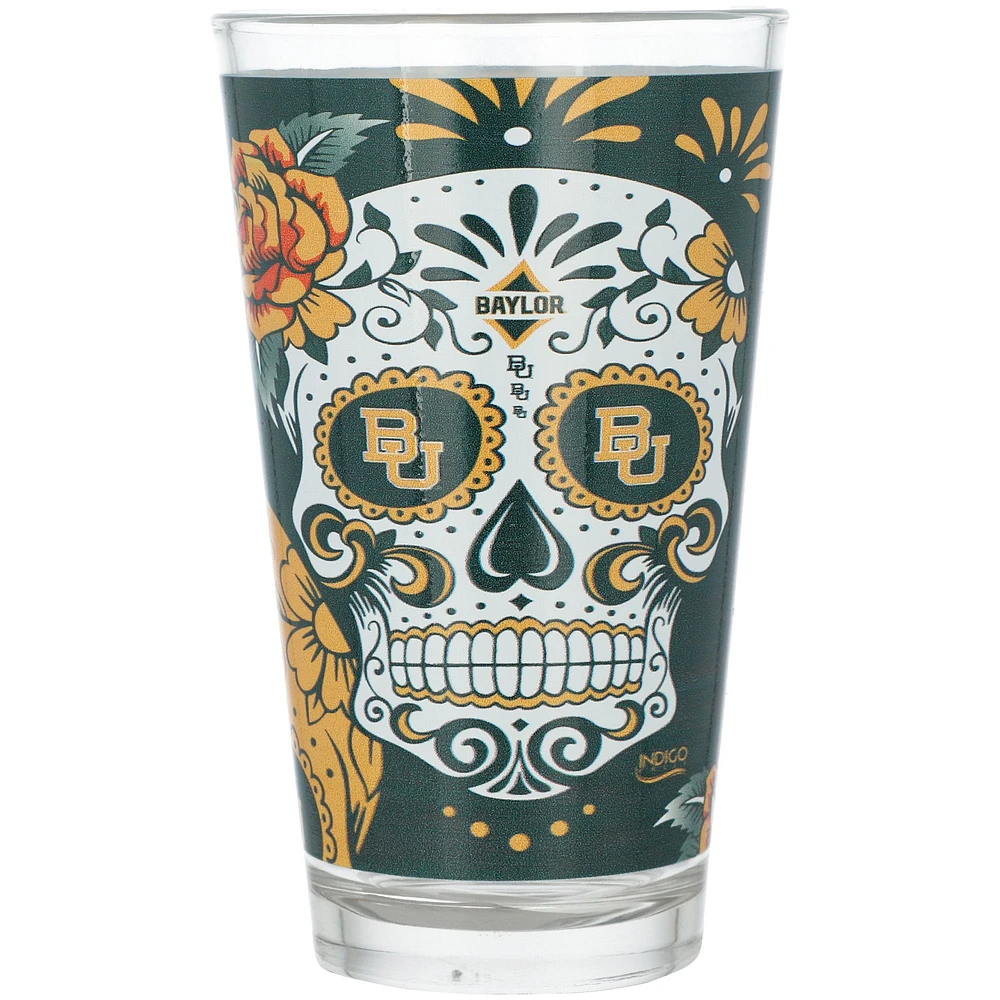 Ours Baylor 16 oz. Verre à pinte Team Dia de los Muertos