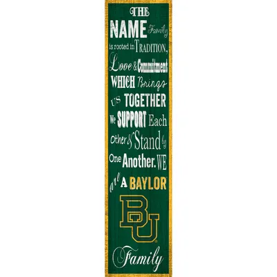 Baylor Bears 6'' x 24'' Personalized Family Banner Sign