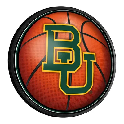 Baylor Bears Basketball 18'' Round Slimline Illuminated Wall Sign