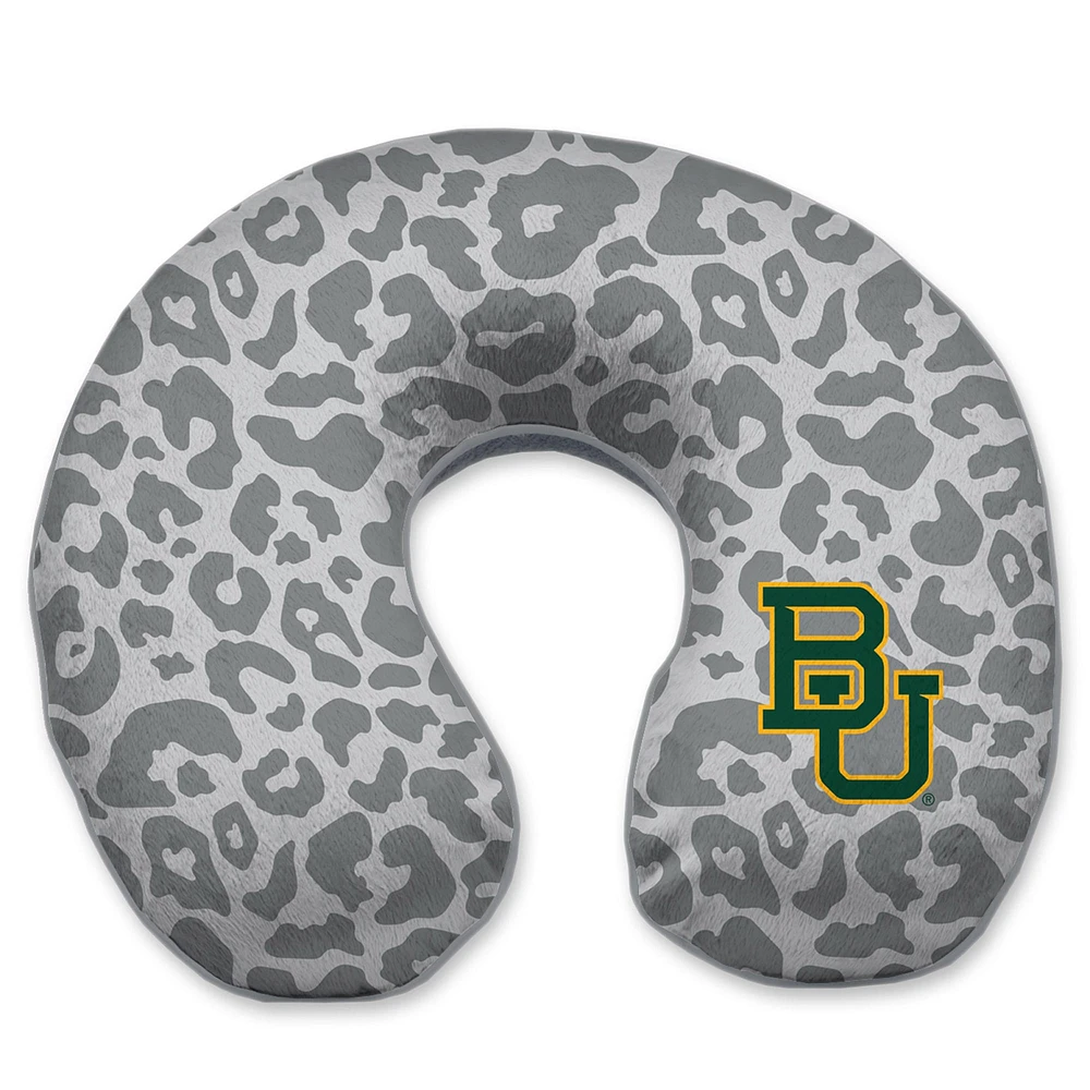 Baylor Bears Cheetah Print Memory Foam Travel Pillow