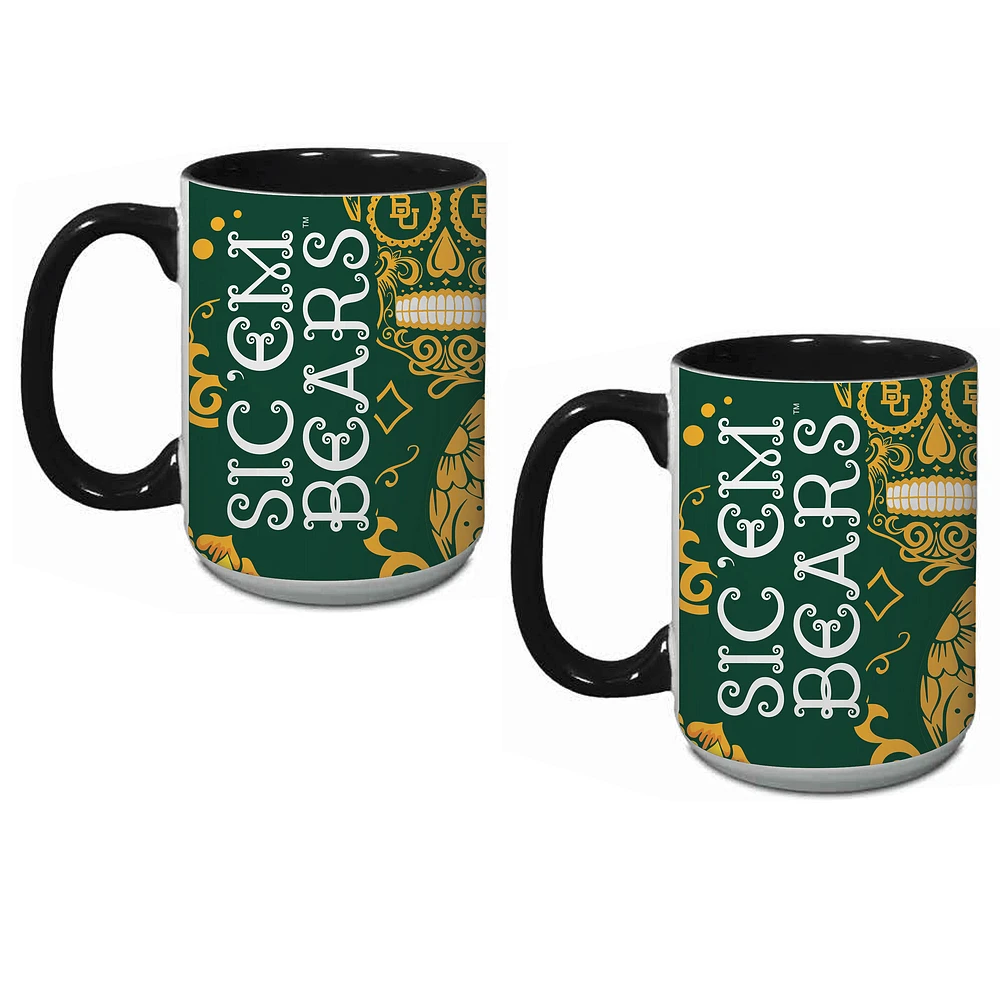 Baylor Bears Two-Pack Dia De Los Muertos Mug Set