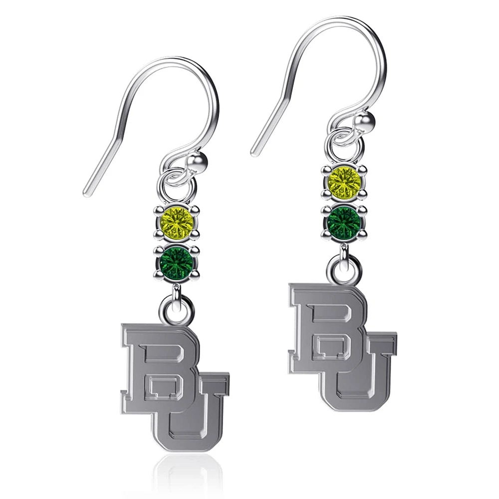 Dayna Designs Baylor Bears Boucles d'oreilles pendantes en cristal