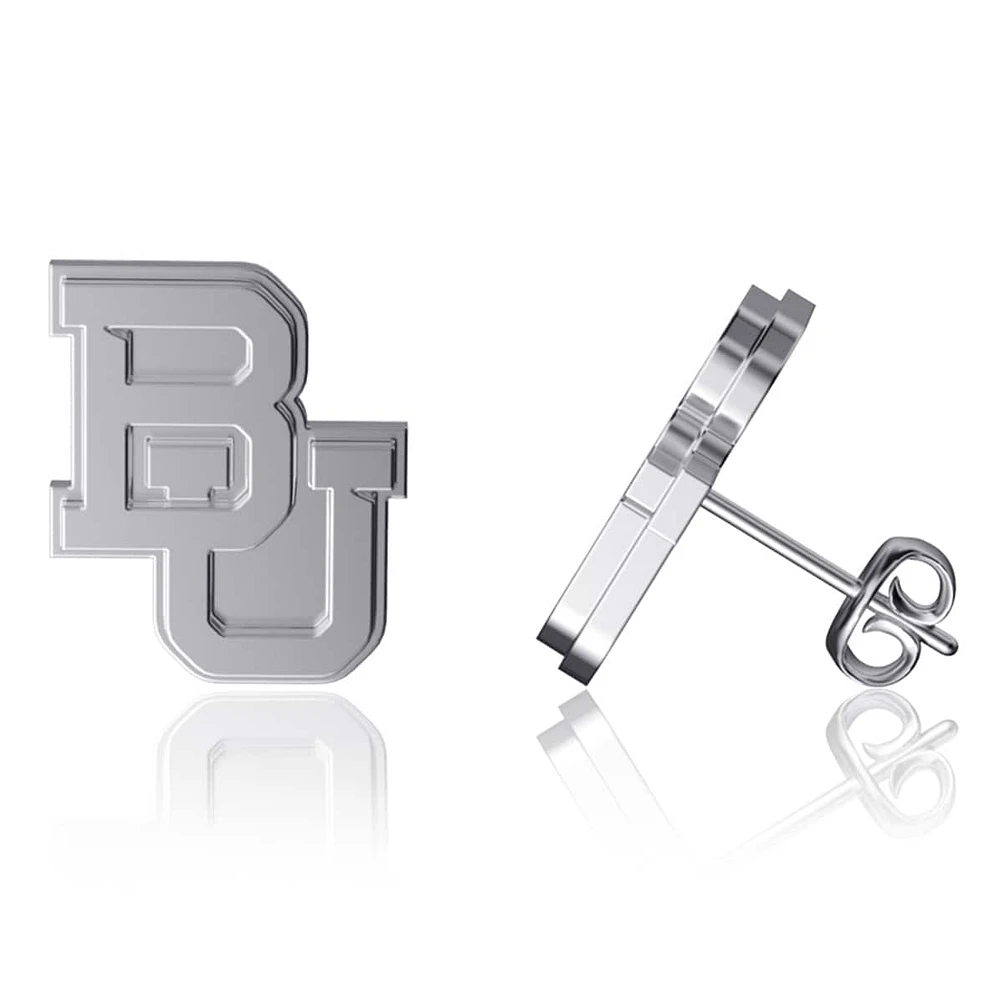 Dayna Designs Baylor Bears Team Logo Silver Post Earrings