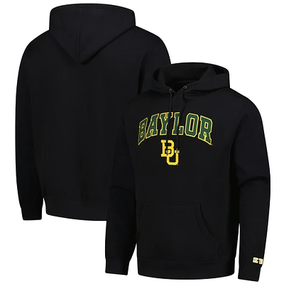 Men's  Black Baylor Bears Arch Logo Foundation Fleece Pullover Hoodie