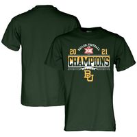 Men's Blue 84 Green Baylor Bears 2021 Big 12 Football Conference Champions Locker Room T-Shirt