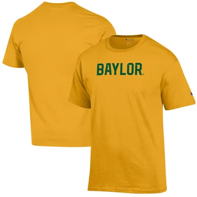 Baylor Bears Champion Wordmark Jersey T-Shirt - Gold