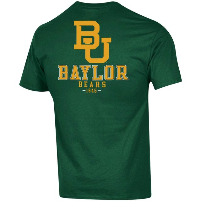 T-shirt Champion Baylor Bears Stack 2-Hit vert pour homme