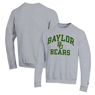 Men's Champion Heather Gray Baylor Bears High Motor Pullover Sweatshirt