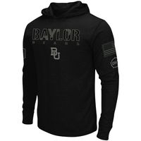 Men's Colosseum Black Baylor Bears OHT Military Appreciation Hoodie Long Sleeve T-Shirt