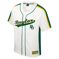 Men's Colosseum Cream Baylor Bears Ruth Button-Up Baseball Jersey