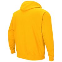 Men's Colosseum Gold Baylor Bears Arch & Logo 3.0 Pullover Hoodie