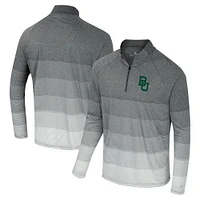 Coupe-vent à glissière quart de zip en maille rayée raglan pour hommes Colosseum Gray Baylor Bears AI