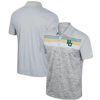 Polo cybernétique Baylor Bears Colosseum gris pour homme