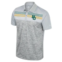 Polo cybernétique Baylor Bears Colosseum gris pour homme