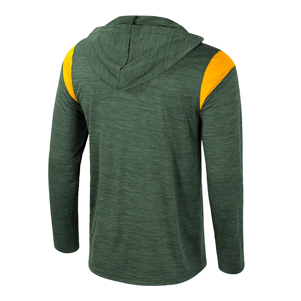 Men's Colosseum Green Baylor Bears Dozer Half-Zip Windshirt