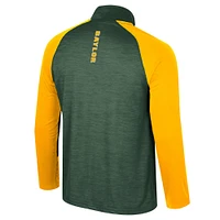 Men's Colosseum Green Baylor Bears Langmore Raglan Quarter-Zip Top