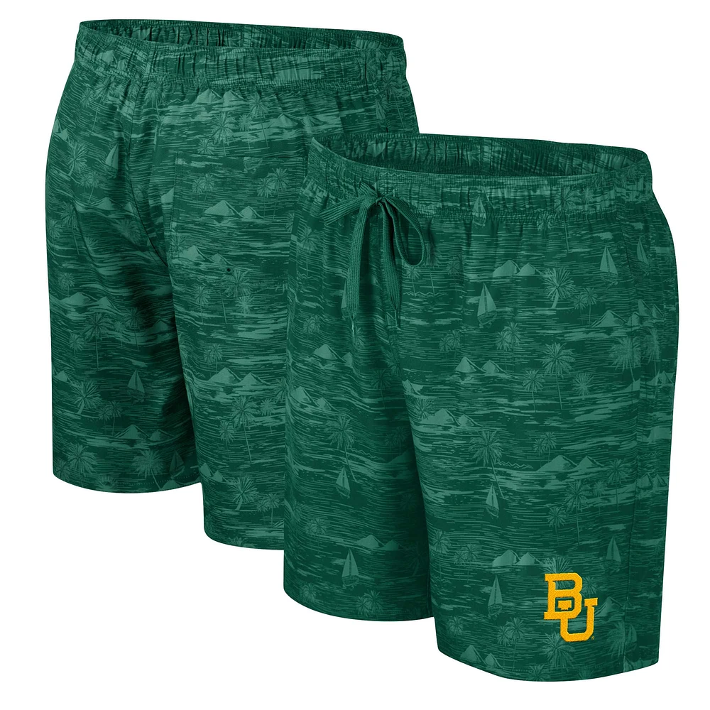 Short de bain vert Colosseum Baylor Bears Ozark pour hommes