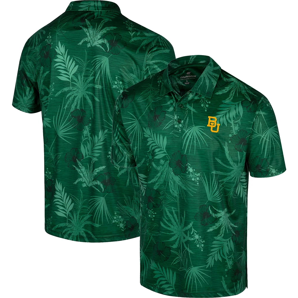 Polo d'équipe Baylor Bears Palms Colosseum vert pour homme