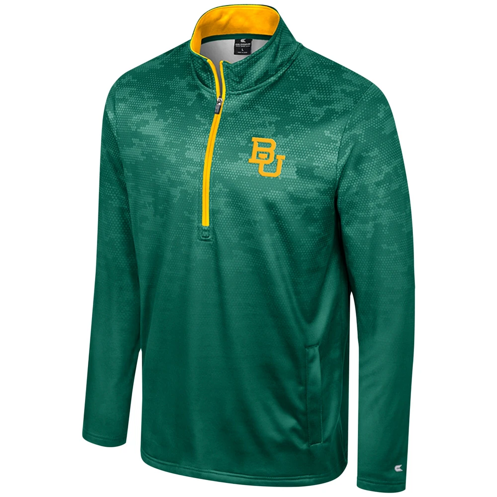 Men's Colosseum  Green Baylor Bears The Machine Half-Zip Jacket