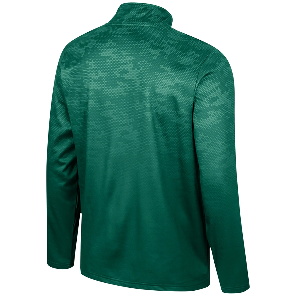 Men's Colosseum  Green Baylor Bears The Machine Half-Zip Jacket