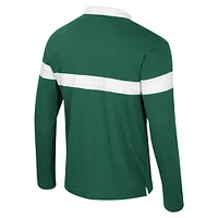 Men's Colosseum  Green Baylor Bears Too Cool For School Long Sleeve Polo