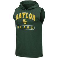 Men's Colosseum Heathered Green Baylor Bears Varsity Hoodie Tank Top