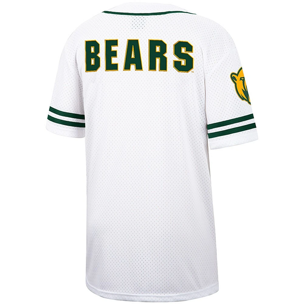 Maillot de baseball boutonné en maille Free Spirited des Baylor Bears Colosseum blanc pour hommes