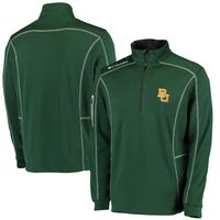 Men's Columbia Golf Green Baylor Bears Shotgun Omni-Wick Quarter-Zip Pullover Jacket