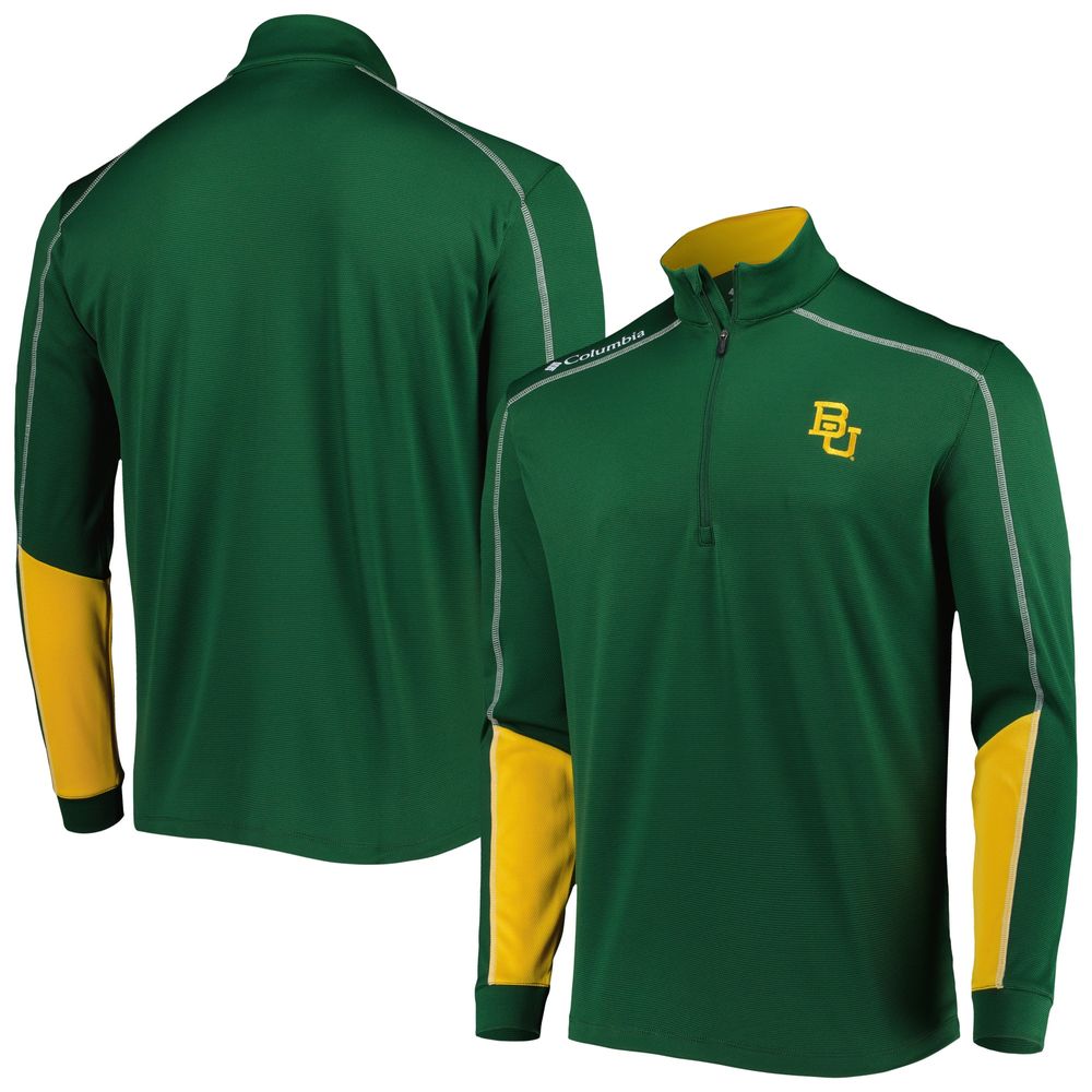 Men's Columbia Green Baylor Bears Shotgun 2.0 Omni-Wick Quarter-Zip Jacket