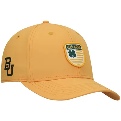 Baylor Bears Nation Shield Snapback Hat - Gold