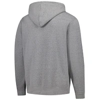 Men's  Heather Charcoal Baylor Bears Arch Logo Foundation Fleece Pullover Hoodie