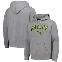 Men's  Heather Charcoal Baylor Bears Arch Logo Foundation Fleece Pullover Hoodie