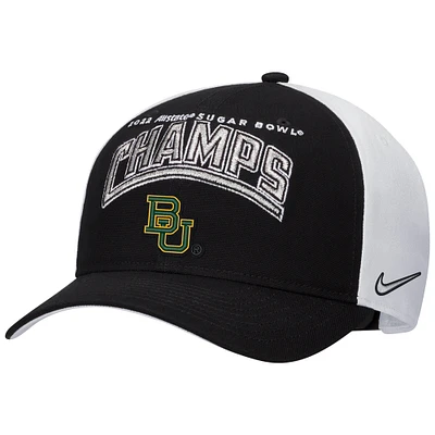 Nike Baylor Bears 2022 Sugar Bowl Champions Locker Room Classic 99 Casquette réglable pour homme Noir