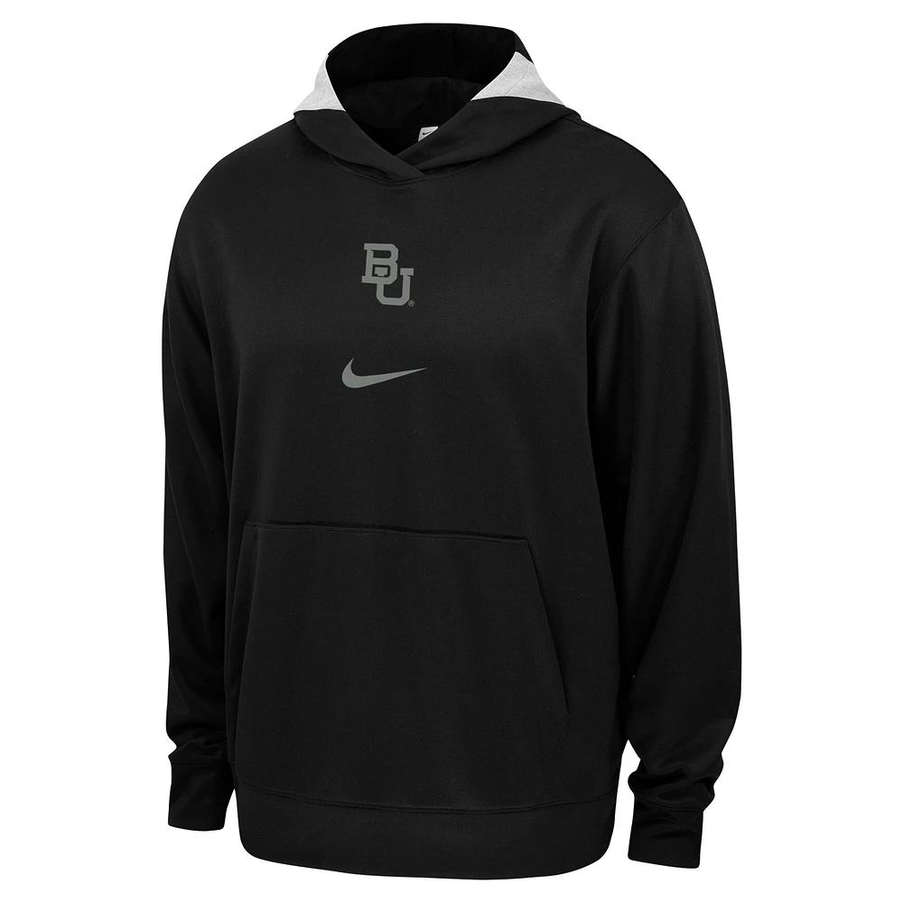 Sweat à capuche Nike Baylor Bears Basketball Spotlight Performance pour homme, noir