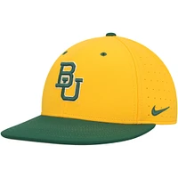 Casquette ajustée Nike Gold Baylor Bears Aero True Baseball Performance pour homme