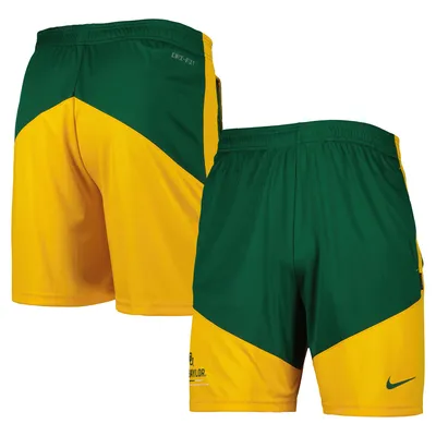 Baylor Bears Nike Performance Player Shorts - Green/Gold