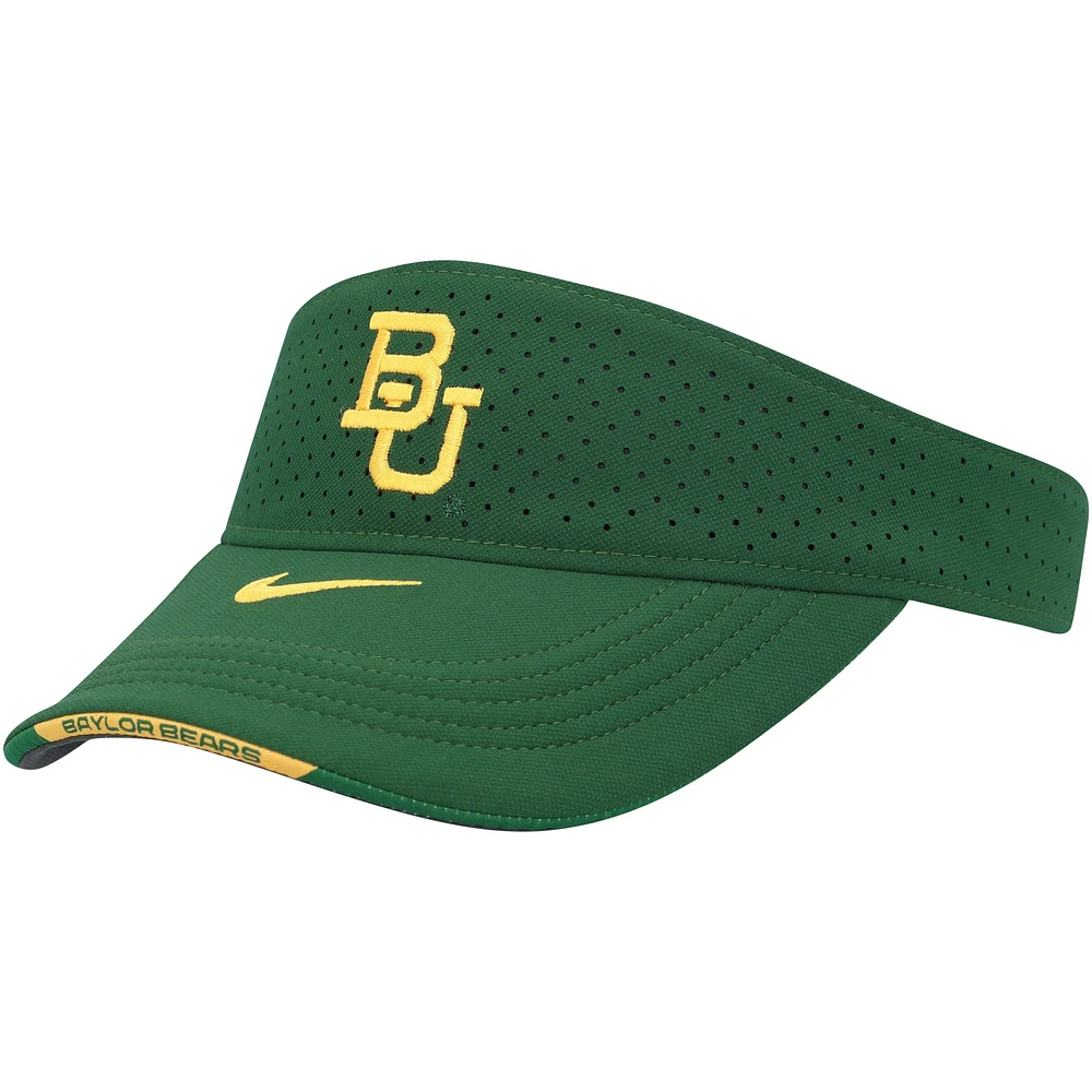 Visière réglable Nike Baylor Bears 2023 Sideline Performance pour homme, verte