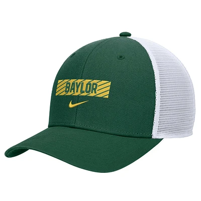 Men's Nike Green Baylor Bears 2024/25 Sideline Rise Trucker Adjustable Hat