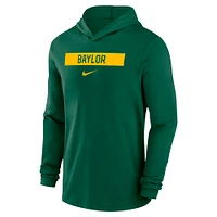 Men's Nike Green Baylor Bears 2024 Sideline Performance Long Sleeve Hoodie Top