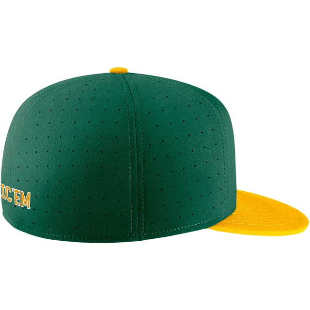 Men's Nike Green Baylor Bears Aero True Baseball Performance Fitted Hat