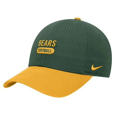 Casquette ajustable Nike Baylor Bears Colorblock Club verte pour homme