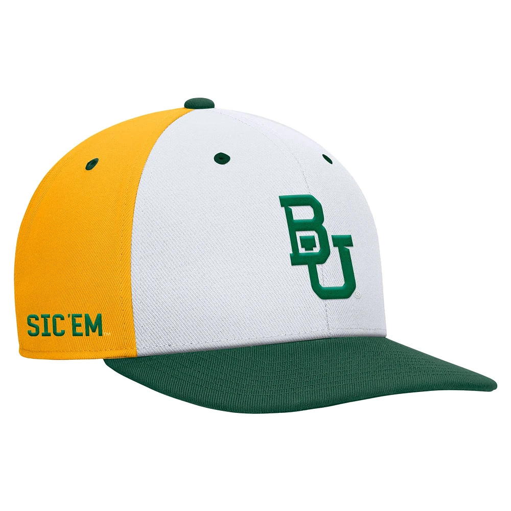 Men's Nike White/Gold Baylor Bears Pro Performance Snapback Hat