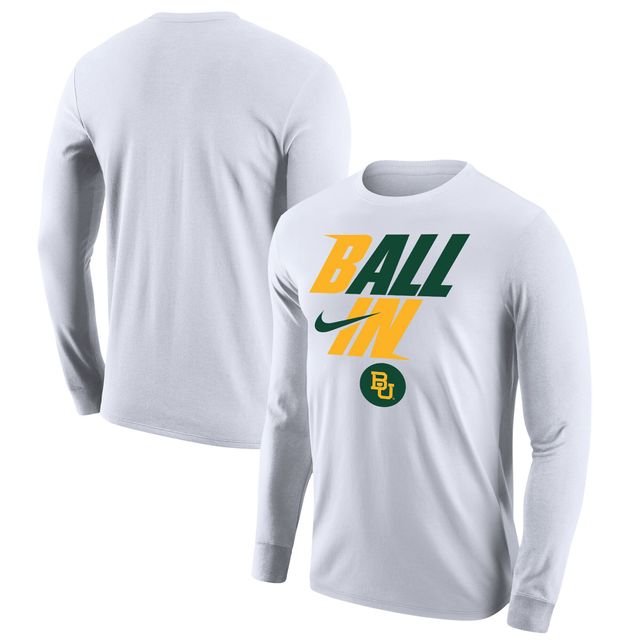 T-shirt à manches longues Nike Baylor Bears Legend Bench pour homme, blanc