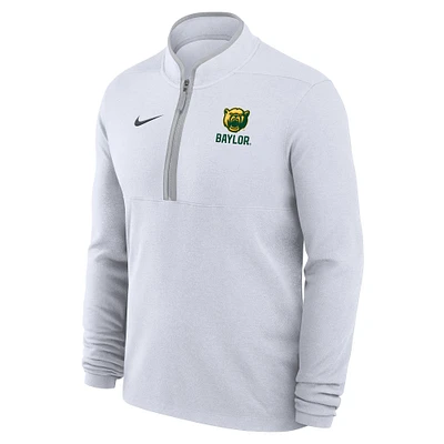 Haut Nike Baylor Bears Performance Victory à fermeture éclair quart de tour pour homme, blanc